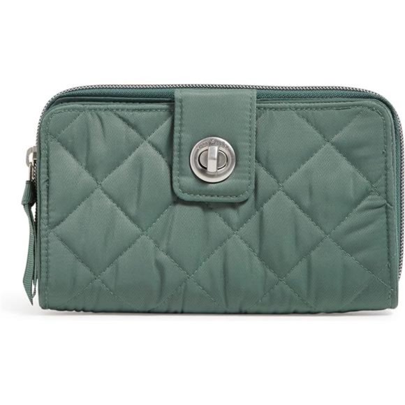 Vera Bradley Women's Performance Twill Turnlock Wallet with RFID Protection